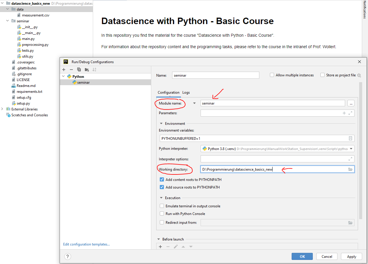 Create Seminar Config