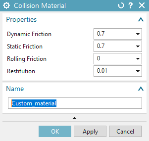 Creating a collision material