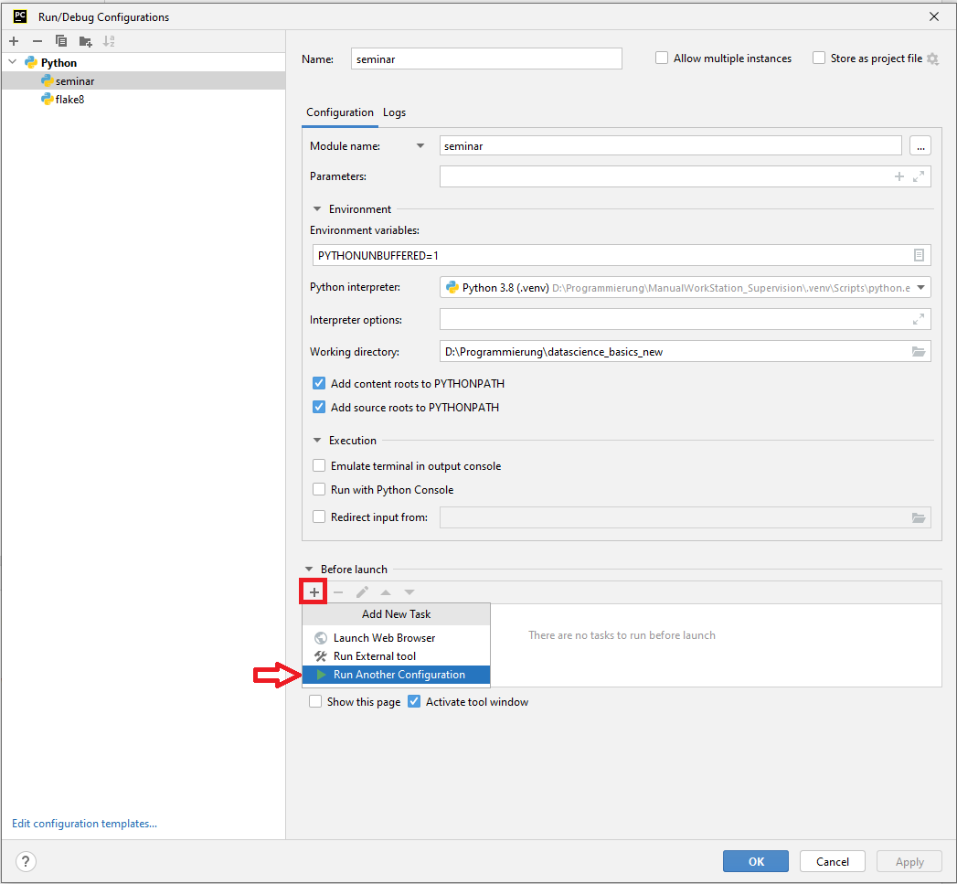 Autostart Flake8 Seminar